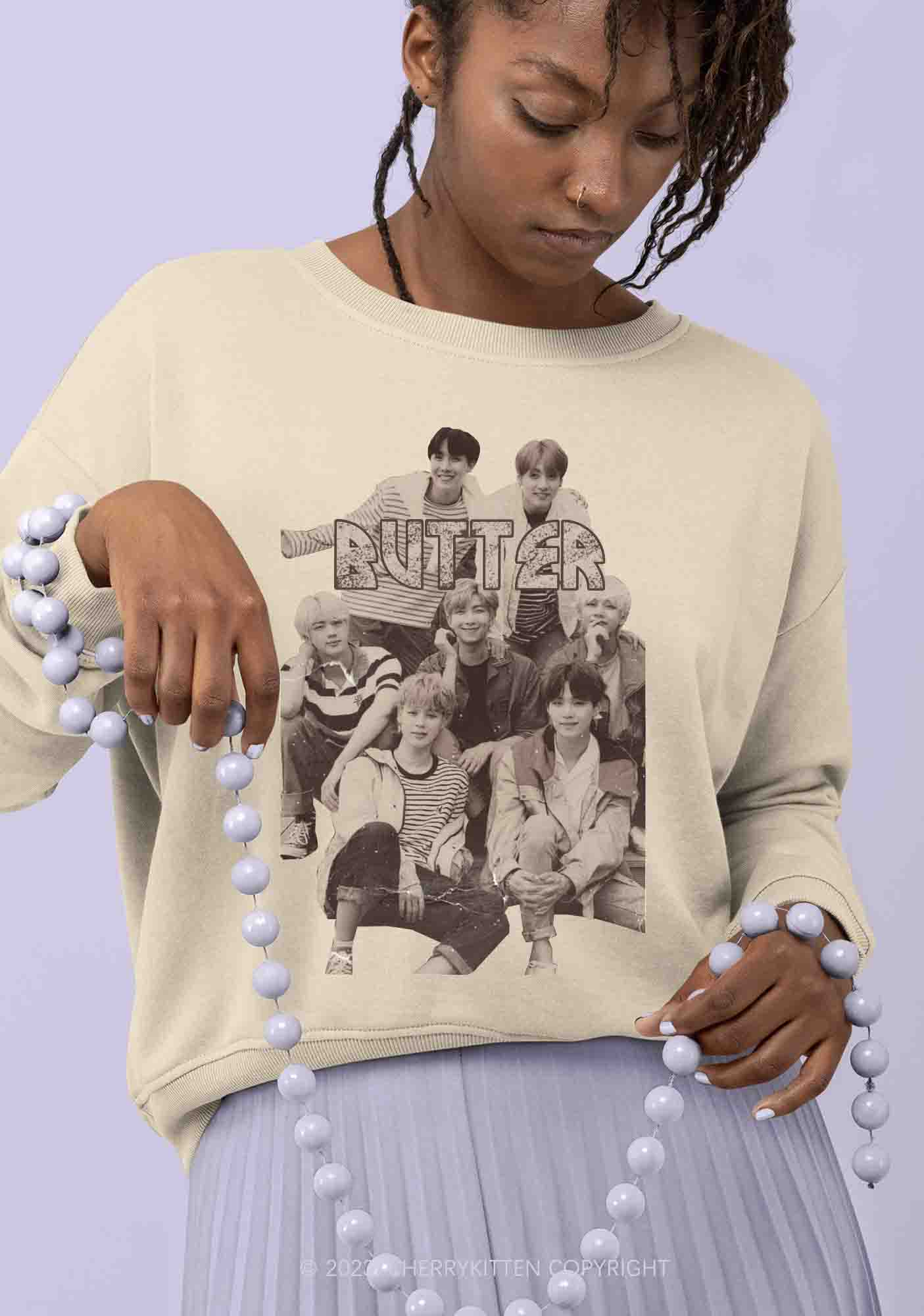 Vintage Butter Bangtan Kpop Y2K Sweatshirt Cherrykitten