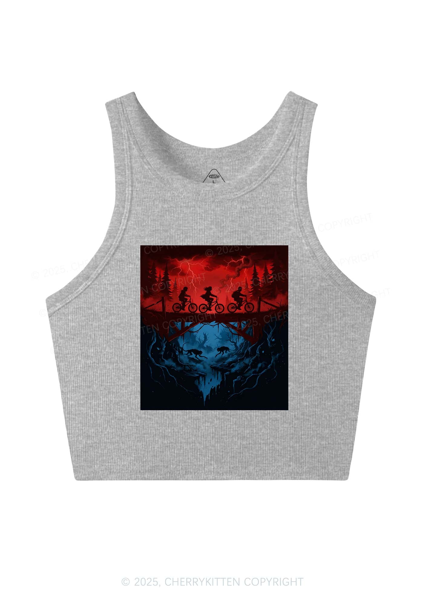 Red Storm Riders Y2K Crop Tank Top Cherrykitten