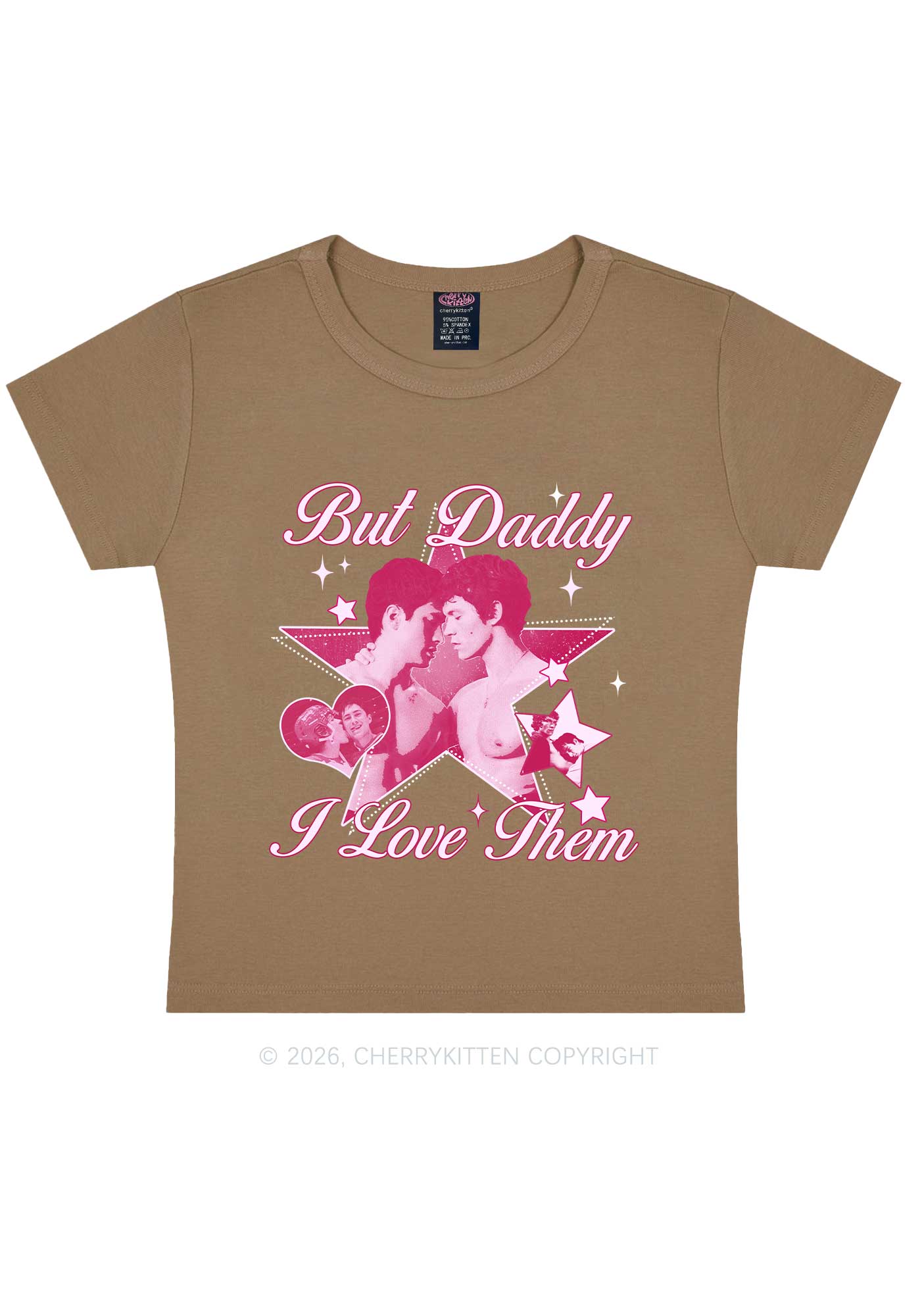 But Daddy I Love Them Star HR Y2K Baby Tee Cherrykitten