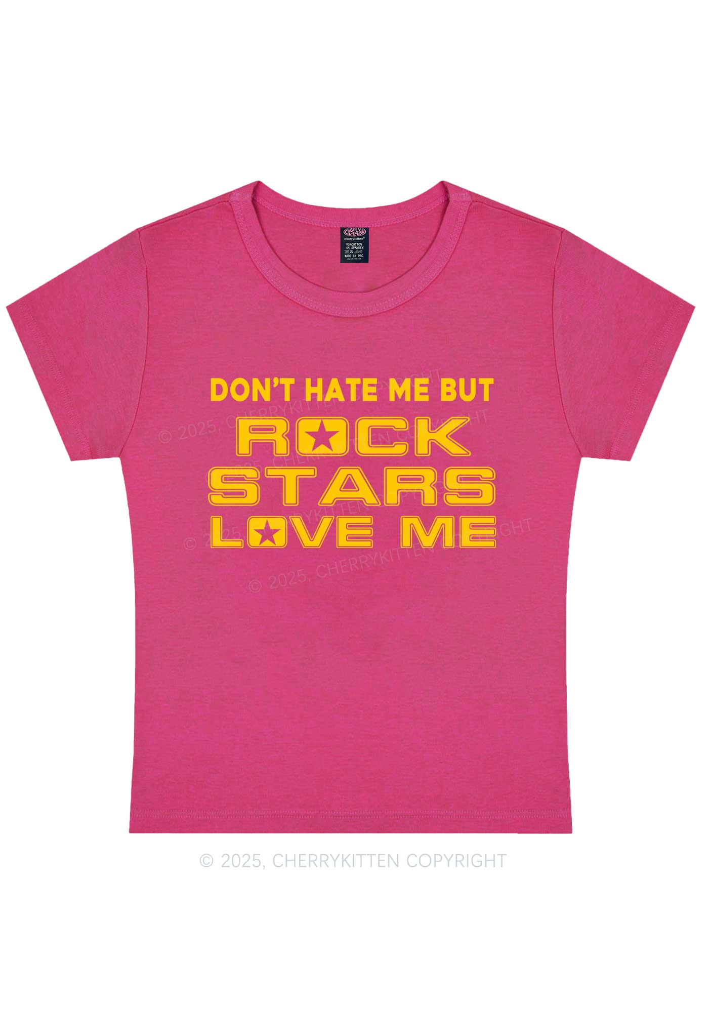 Rock Stars Love Me Y2K Baby Tee Cherrykitten