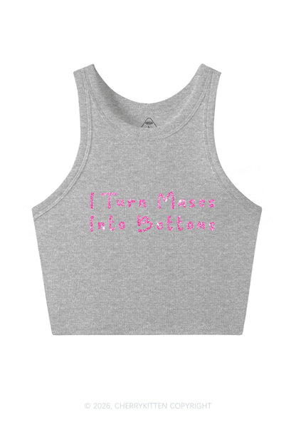 Glitter Turn Mascs Into Bottoms Pride Y2K Crop Tank Top Cherrykitten