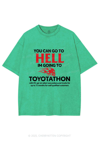 You Can Go Hell Y2K Shirts Washed Tee Cherrykitten