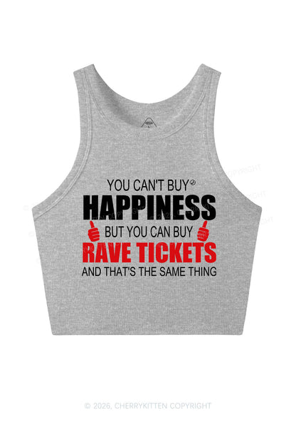 Happiness Rave Tickets Y2K Crop Tank Top Cherrykitten