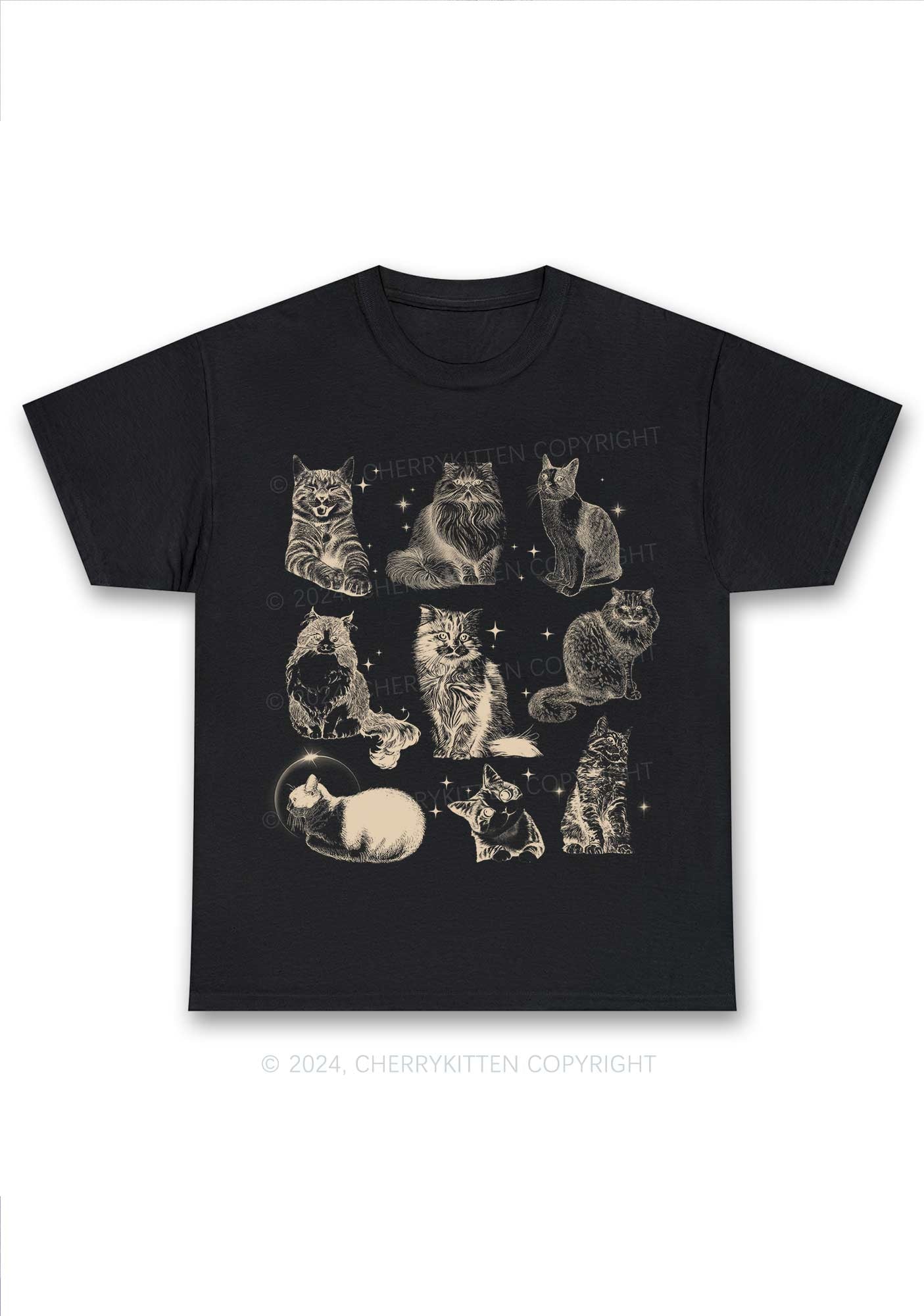 Retro Kitten Y2K Chunky Shirt Cherrykitten