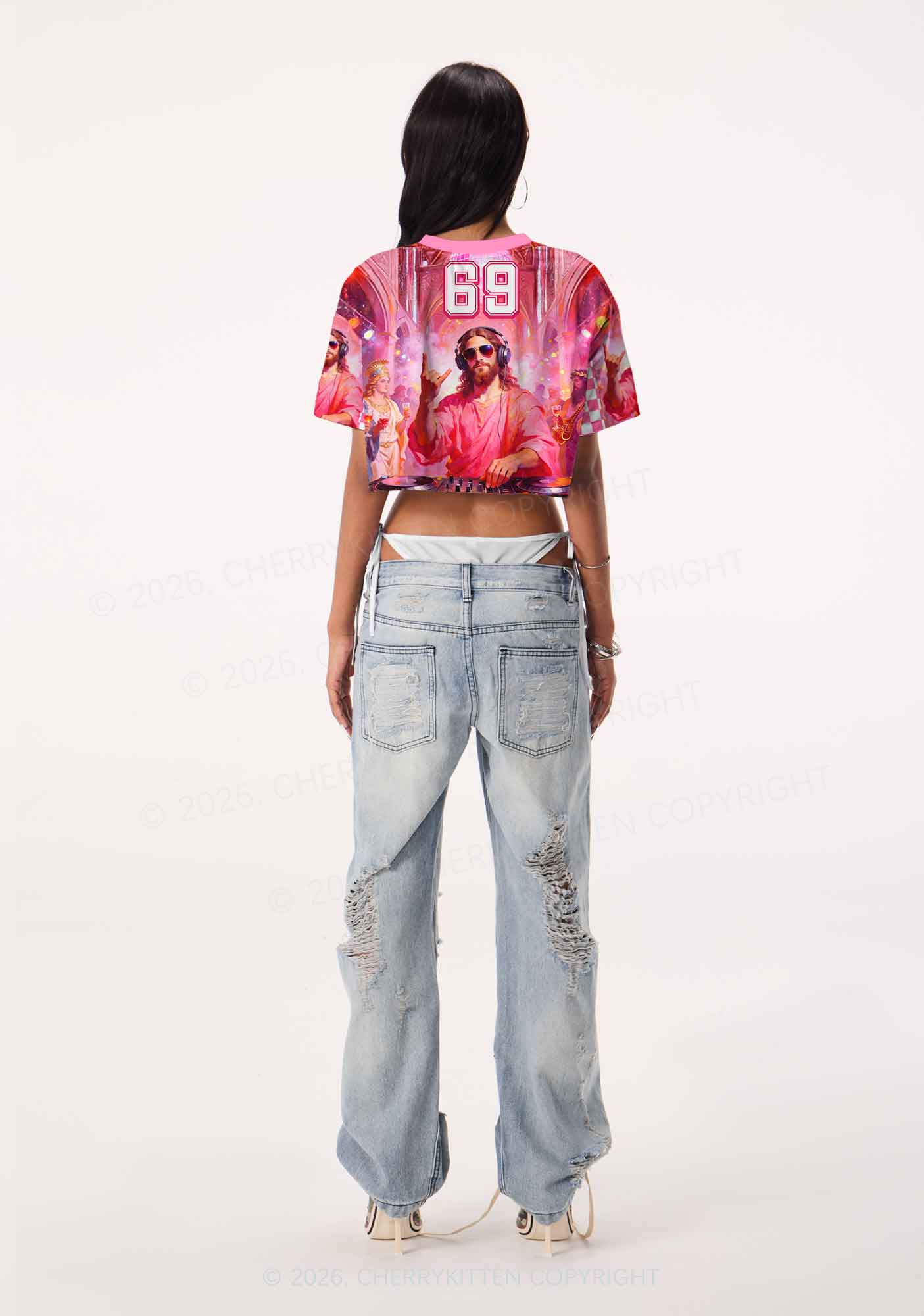 DJ Jesus Y2K Crop Sport Jersey Shirts Cherrykitten