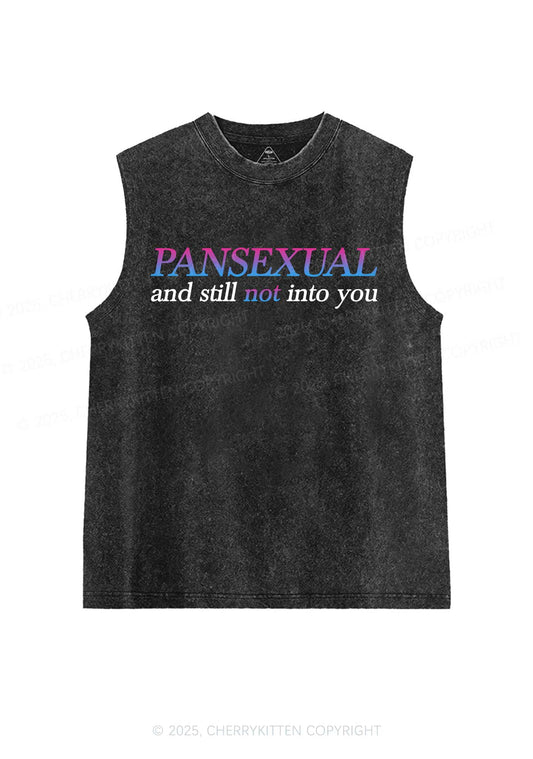Pansexual Still Not Into You Pride Y2K Washed Muscle Tank Cherrykitten