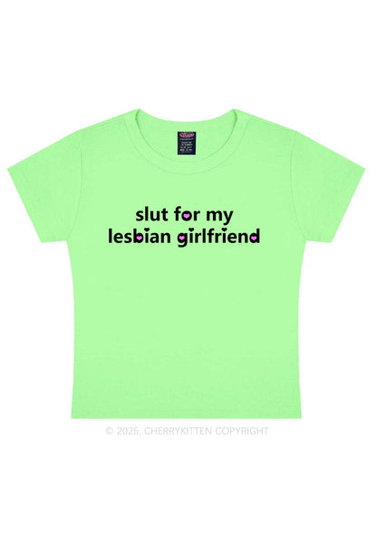 Slxt For My Lesbian Girlfriend Pride Y2K Baby Tee Cherrykitten