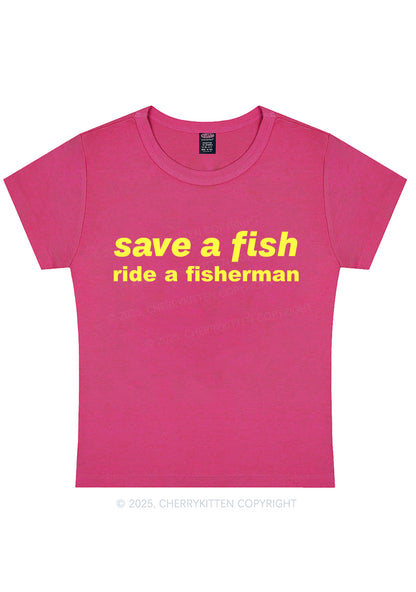 Save A Fish Y2K Baby Tee Cherrykitten