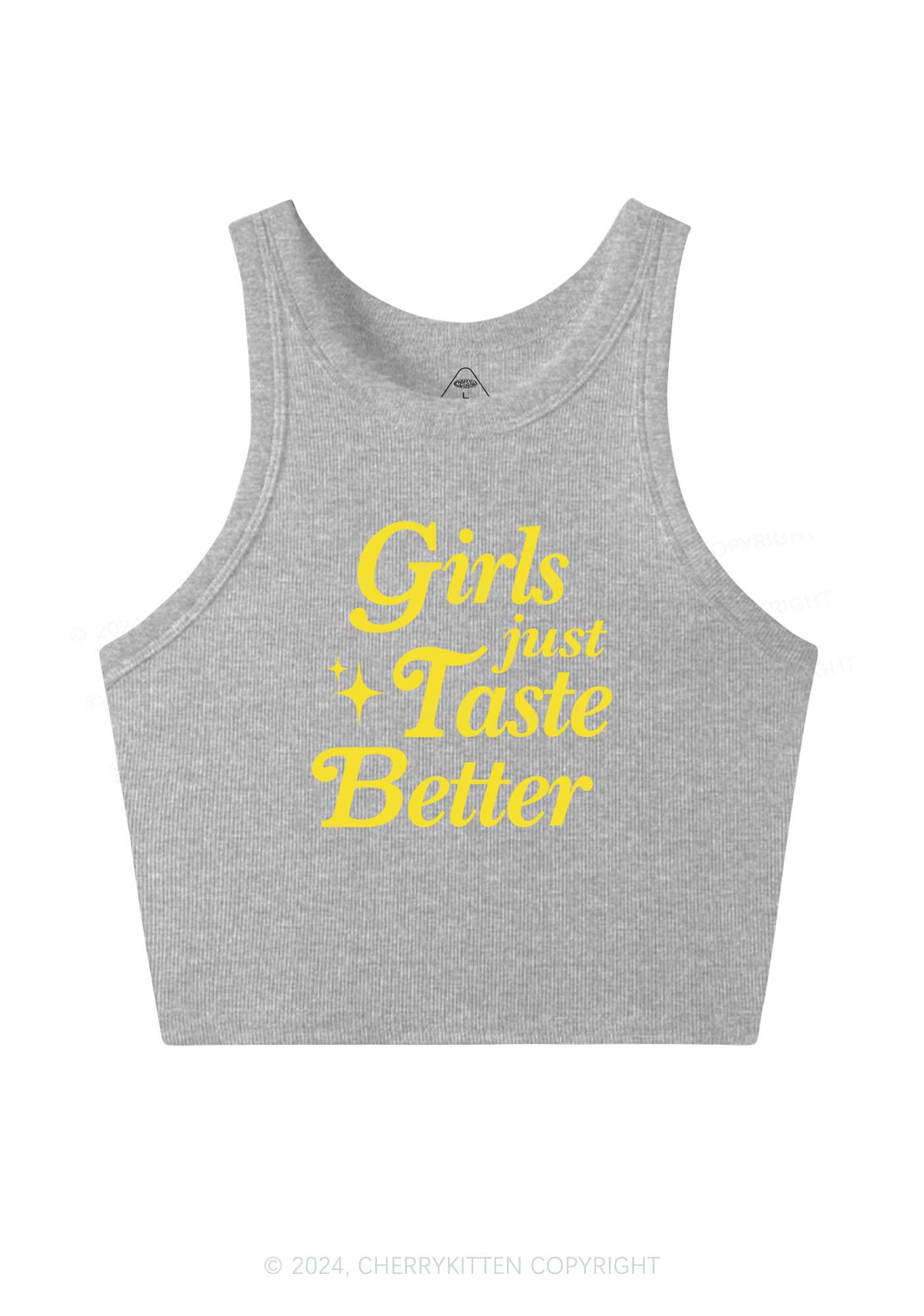 Girls Just Taste Better Y2K Crop Tank Top Cherrykitten