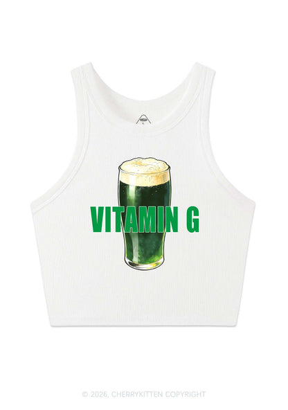 Vitamin G St Patricks Y2K Crop Tank Top Cherrykitten