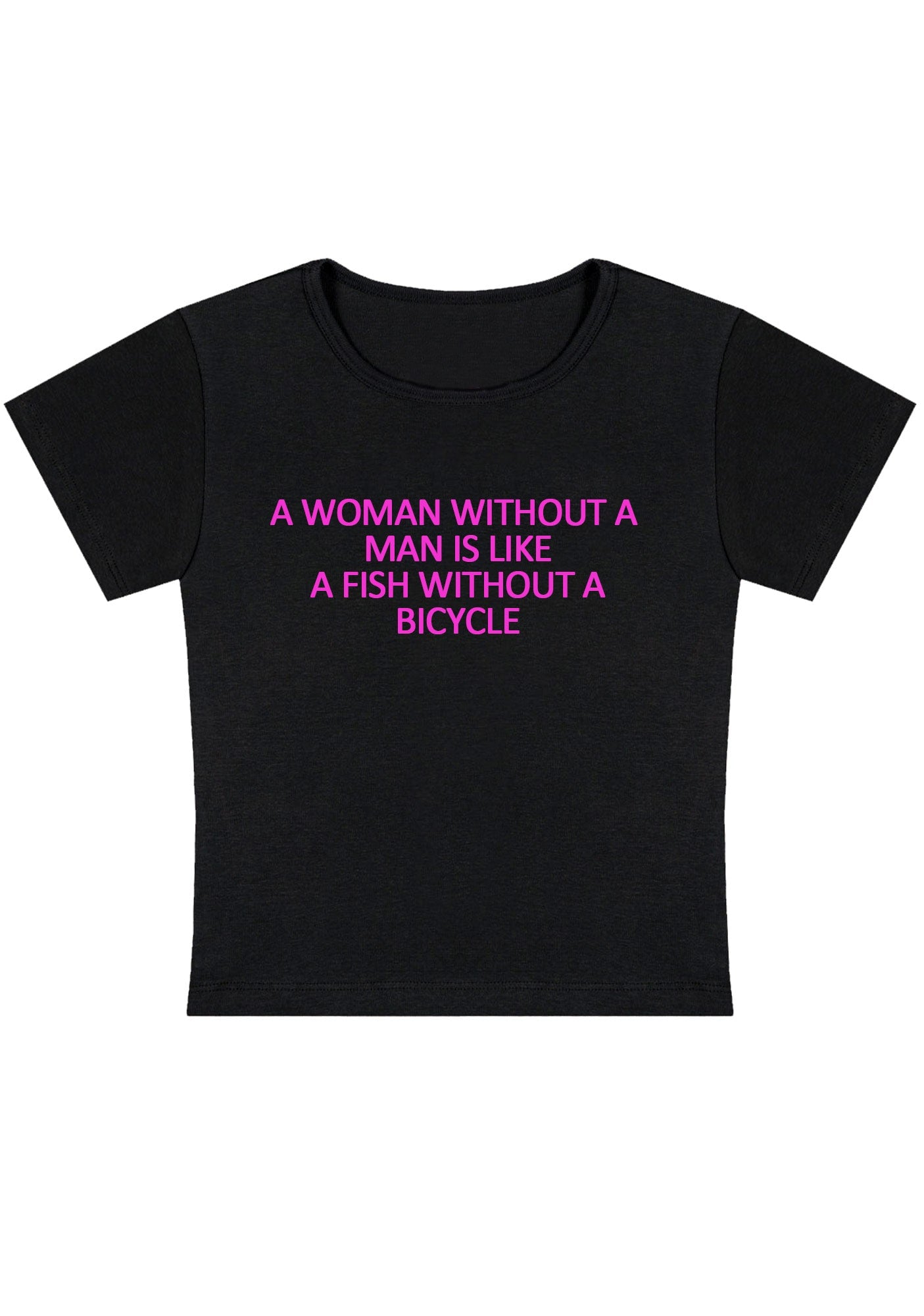 Curvy A Woman Without A Man Baby Tee