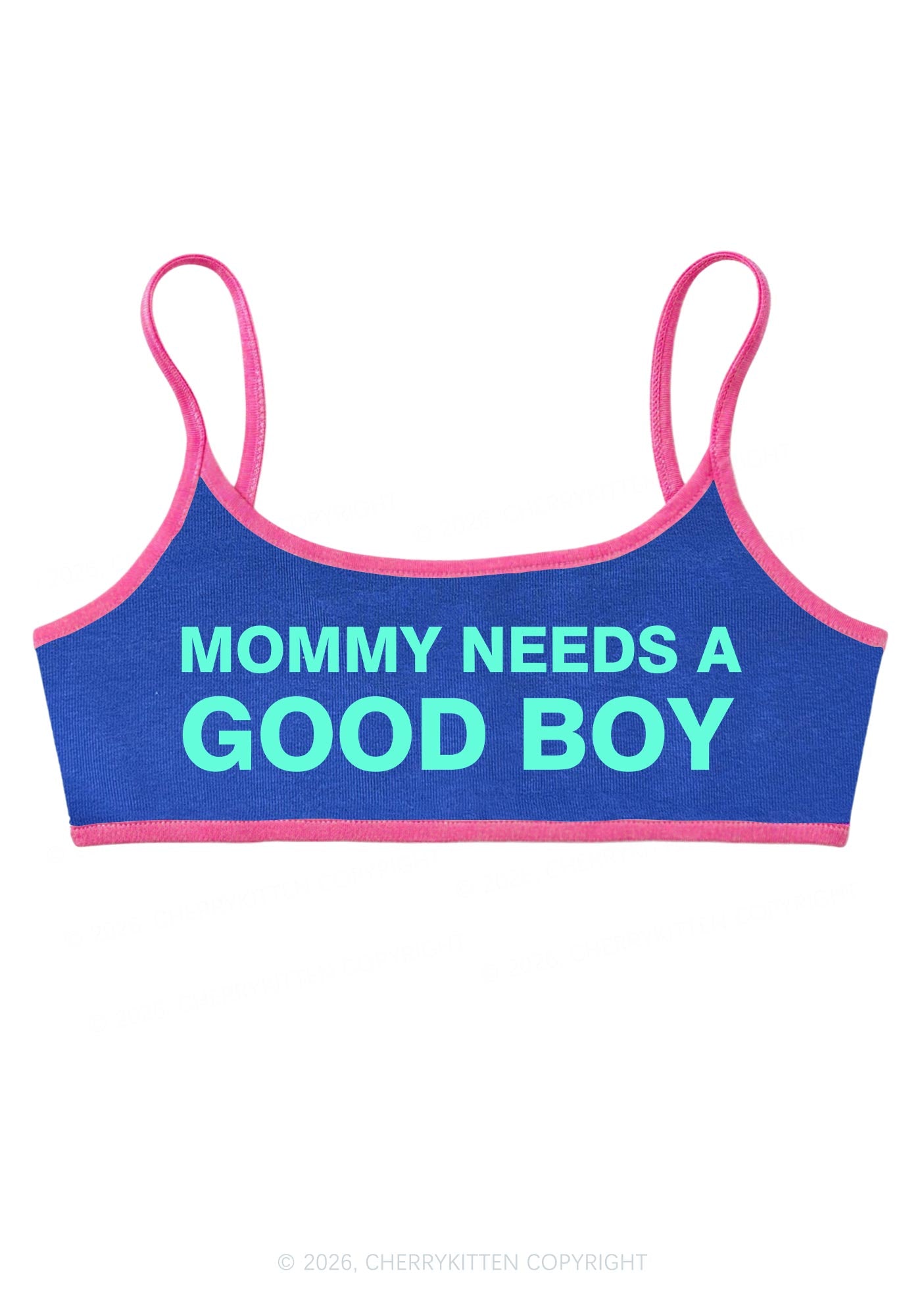 Mommy Needs A Good Boy Y2K Super Crop Cami Cherrykitten