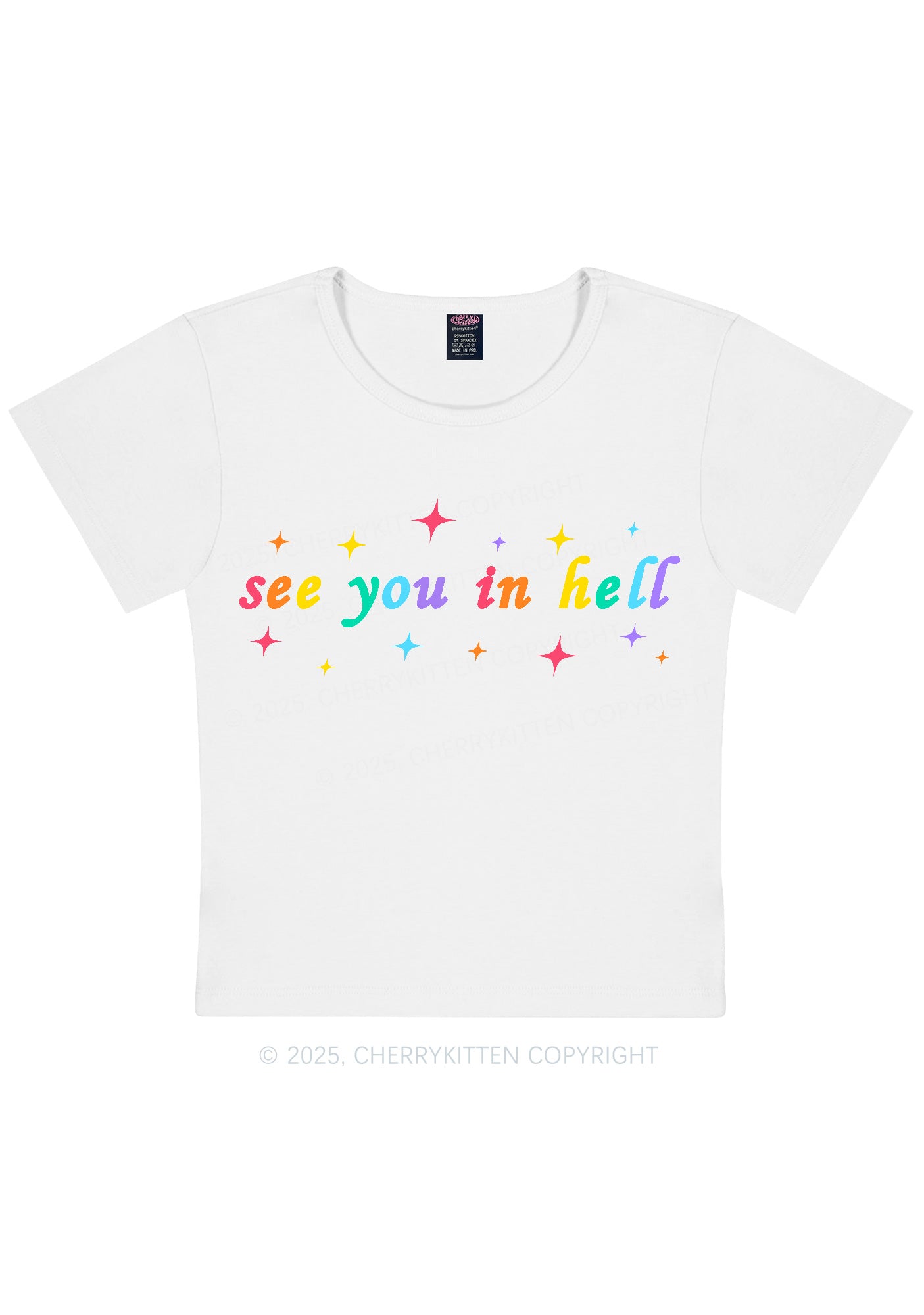 See You In Hell Pride Y2K Baby Tee Cherrykitten