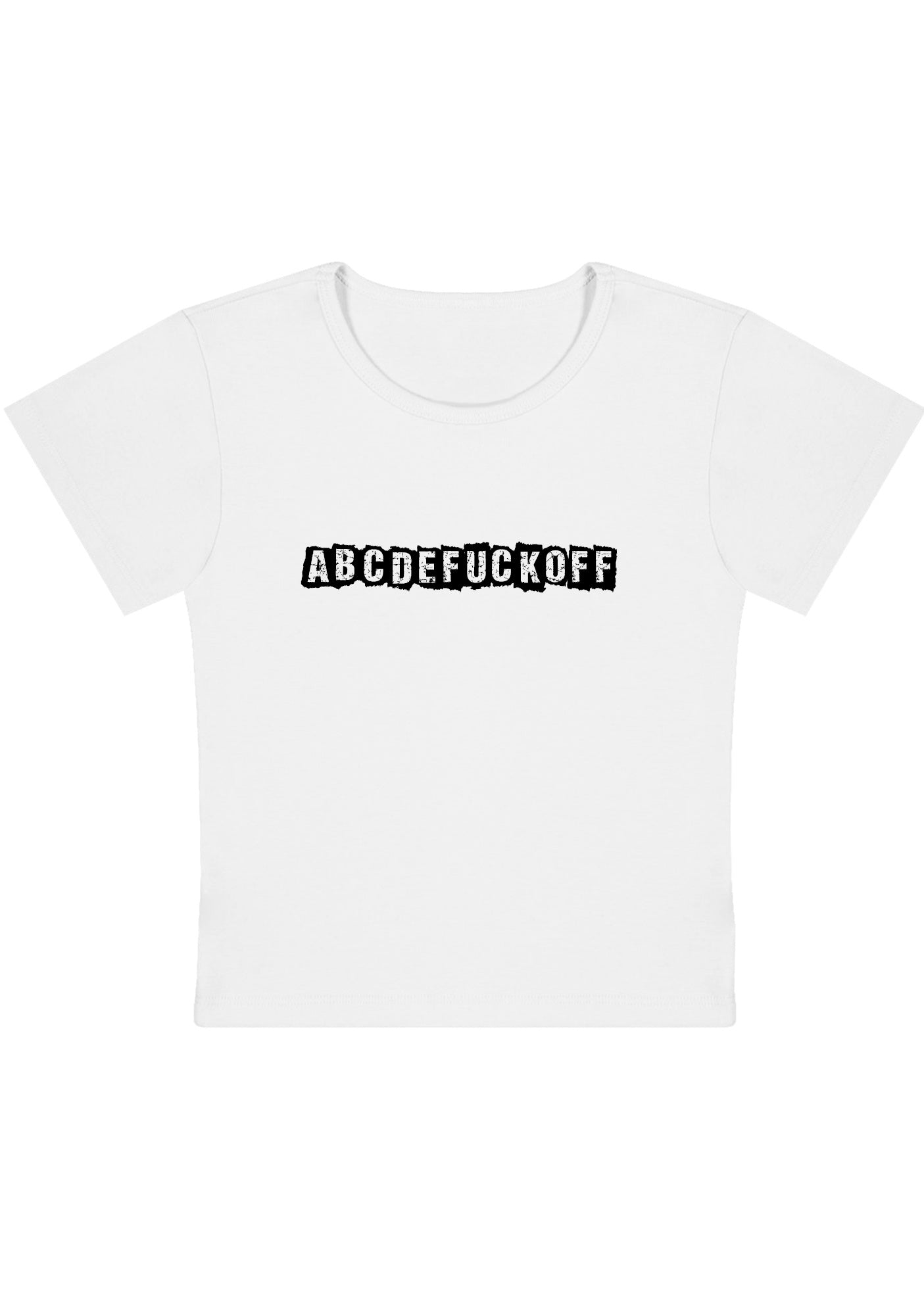 Curvy ABCDEFOFF Baby Tee