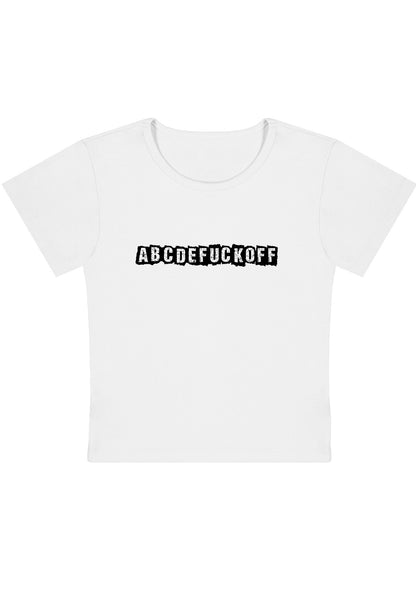 Curvy ABCDEFOFF Baby Tee