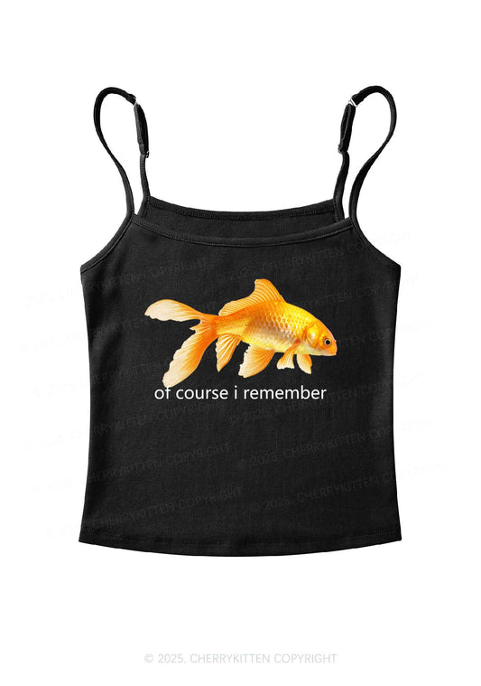 I Remember Goldfish Y2K Spaghetti Strap Cami Cherrykitten