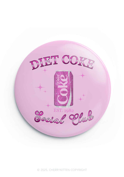 Diet Coke Social Club 1Pc Y2K Pin Badge Cherrykitten