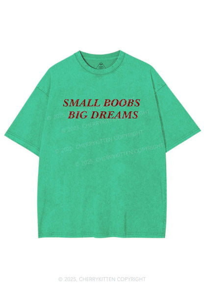 Glitter Small But Big Dreams Y2K Shirts Washed Tee Cherrykitten