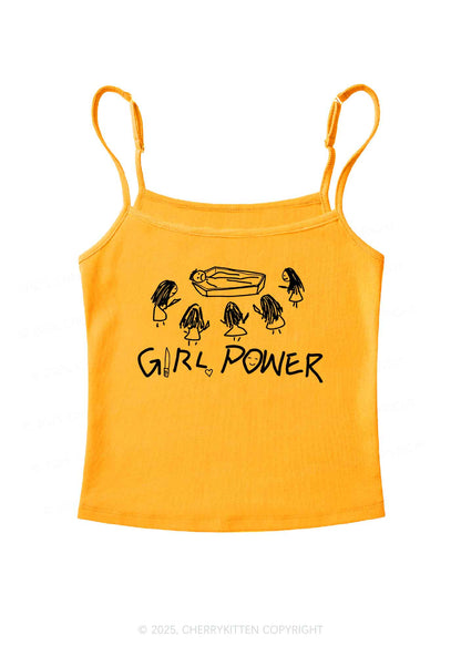 Girls Power Y2K Spaghetti Strap Cami Cherrykitten
