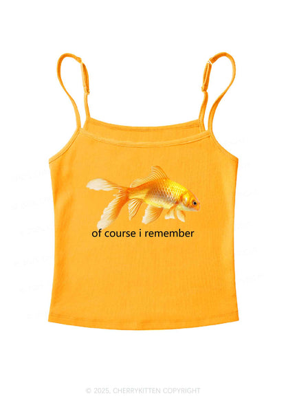 I Remember Goldfish Y2K Spaghetti Strap Cami Cherrykitten