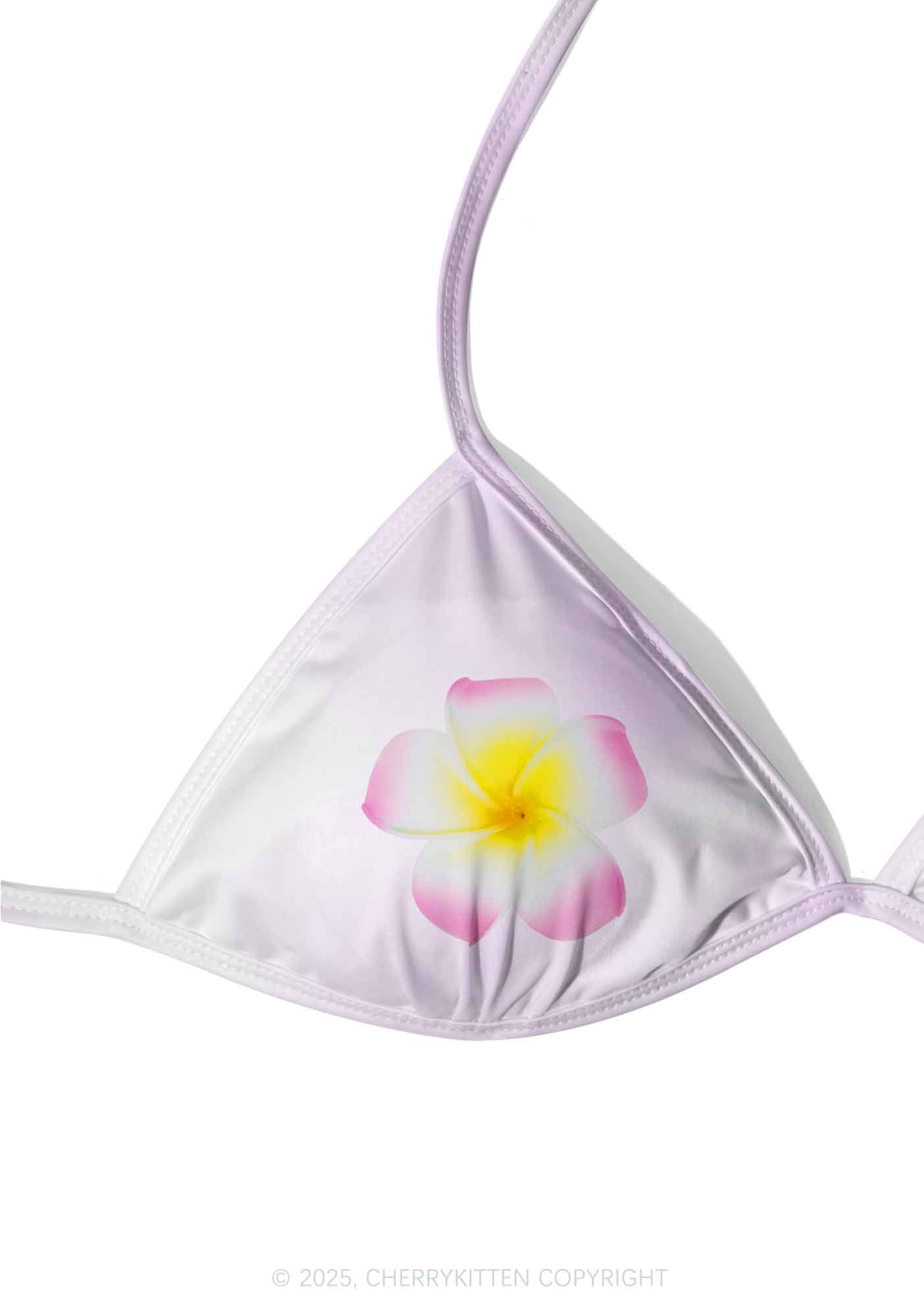 Pastel Plumeria Sparkle Y2K Print Bikini Set Cherrykitten