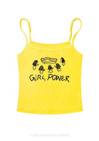 Girls Power Y2K Spaghetti Strap Cami Cherrykitten
