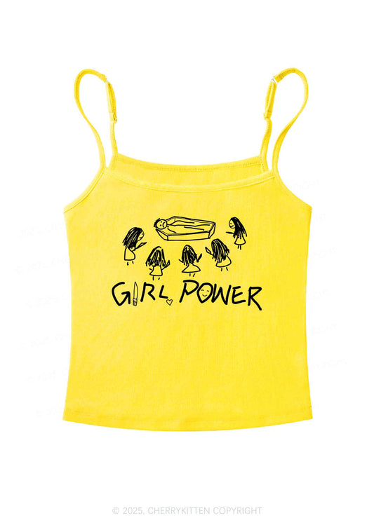 Girls Power Y2K Spaghetti Strap Cami Cherrykitten
