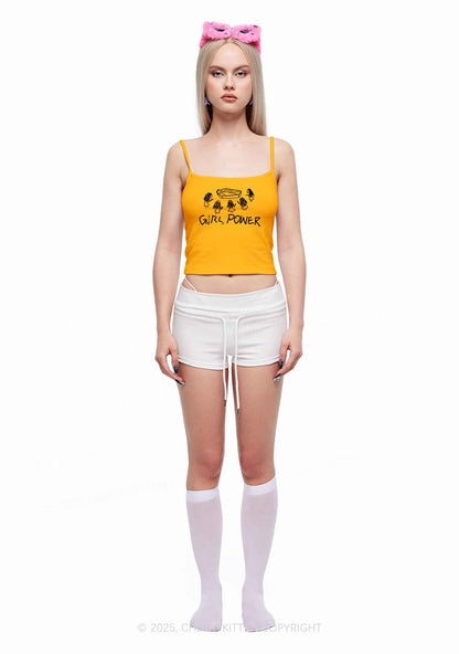 Girls Power Y2K Spaghetti Strap Cami Cherrykitten