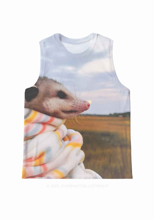 Cold Rat Y2K Mesh Muscle Tank Cherrykitten