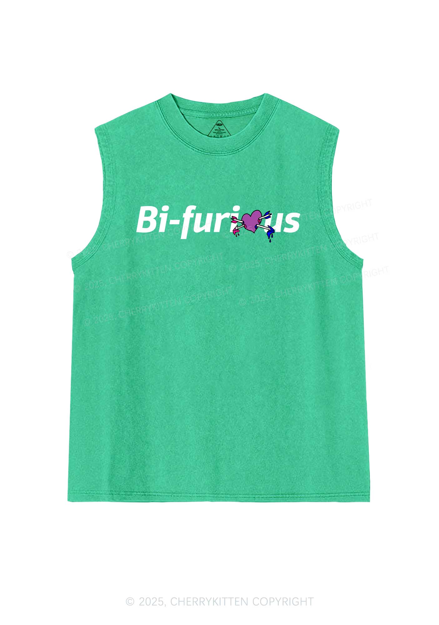 Bifurious Pride Y2K Washed Muscle Tank Cherrykitten