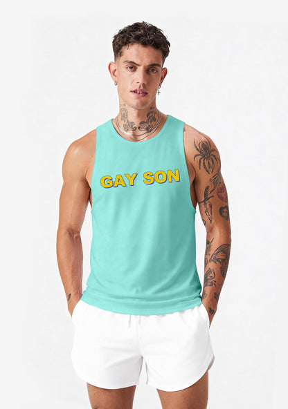 Gay Son Pride Y2K Men Racerback Tank Top Cherrykitten