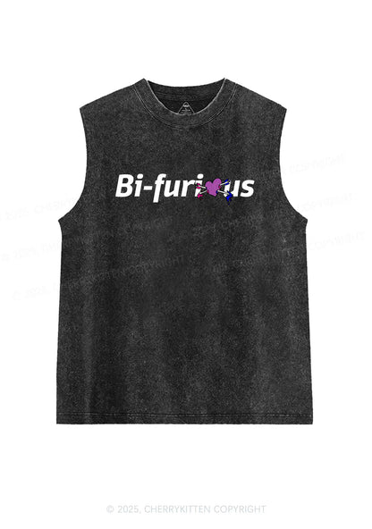 Bifurious Pride Y2K Washed Muscle Tank Cherrykitten