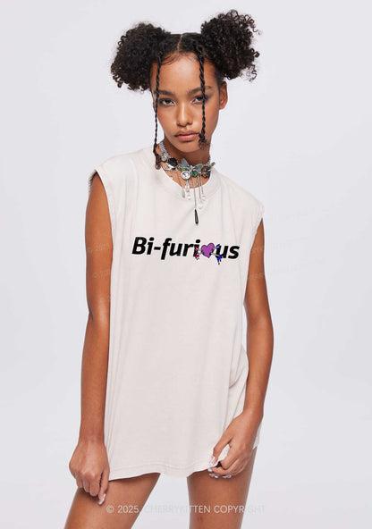 Bifurious Pride Y2K Washed Muscle Tank Cherrykitten