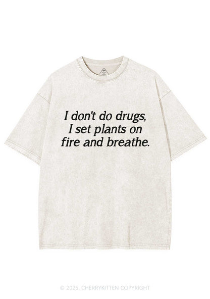 Set Plants On Fire Y2K Shirts Washed Tee Cherrykitten