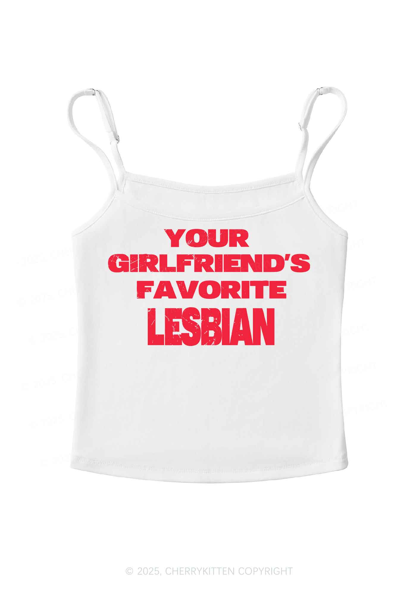 Your GF Favorite Lesbian Pride Y2K Spaghetti Strap Cami Cherrykitten