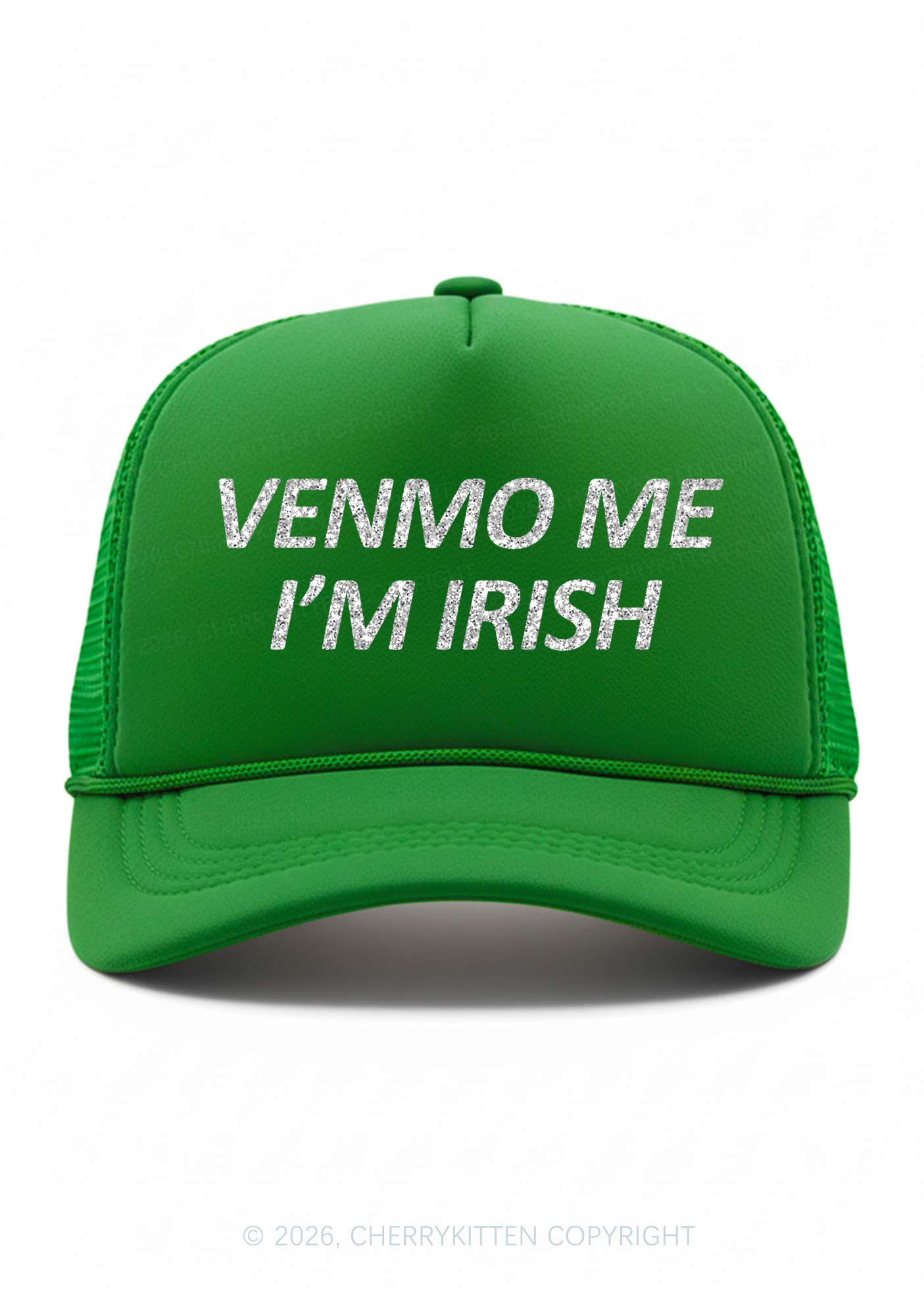 Glitter Venmo Me Im Irish St Patricks Y2K Trucker Hat Cherrykitten