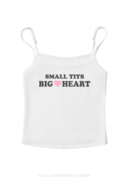 Small But Big Heart  Y2K Spaghetti Strap Cami Cherrykitten