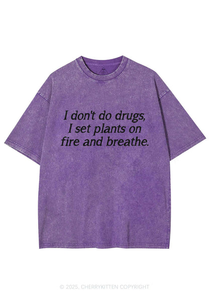 Set Plants On Fire Y2K Shirts Washed Tee Cherrykitten
