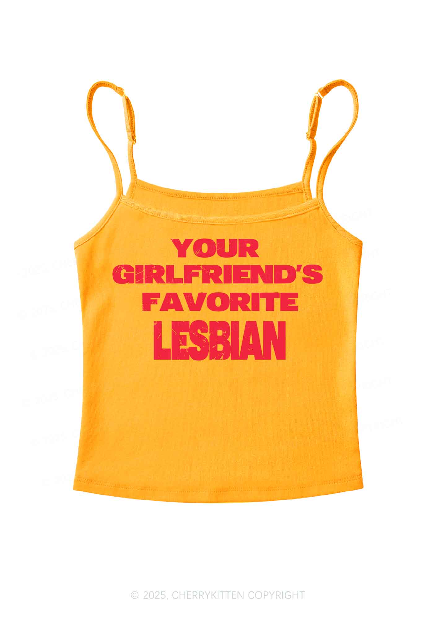 Your GF Favorite Lesbian Pride Y2K Spaghetti Strap Cami Cherrykitten