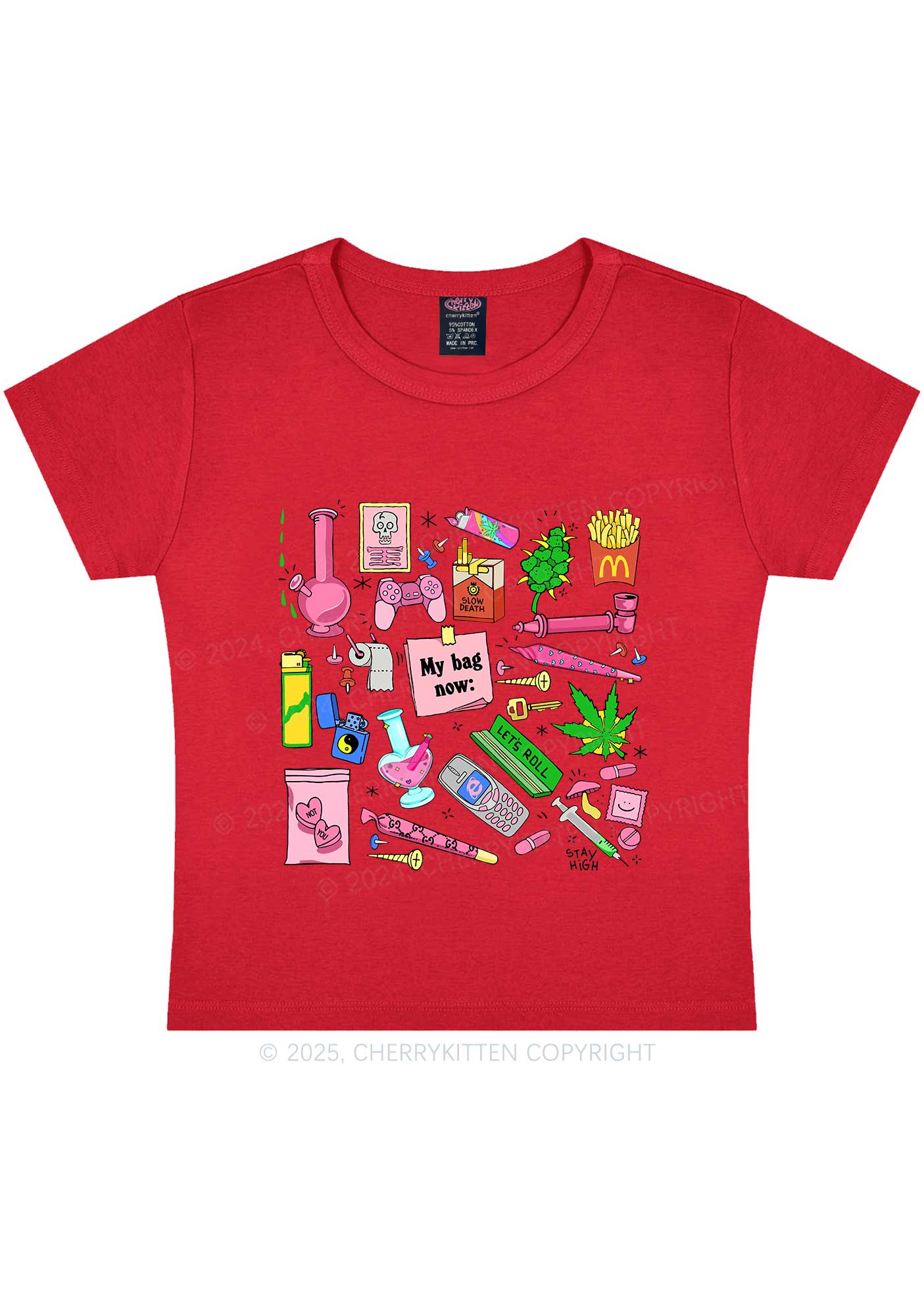 My Bag Now Y2K Baby Tee Cherrykitten