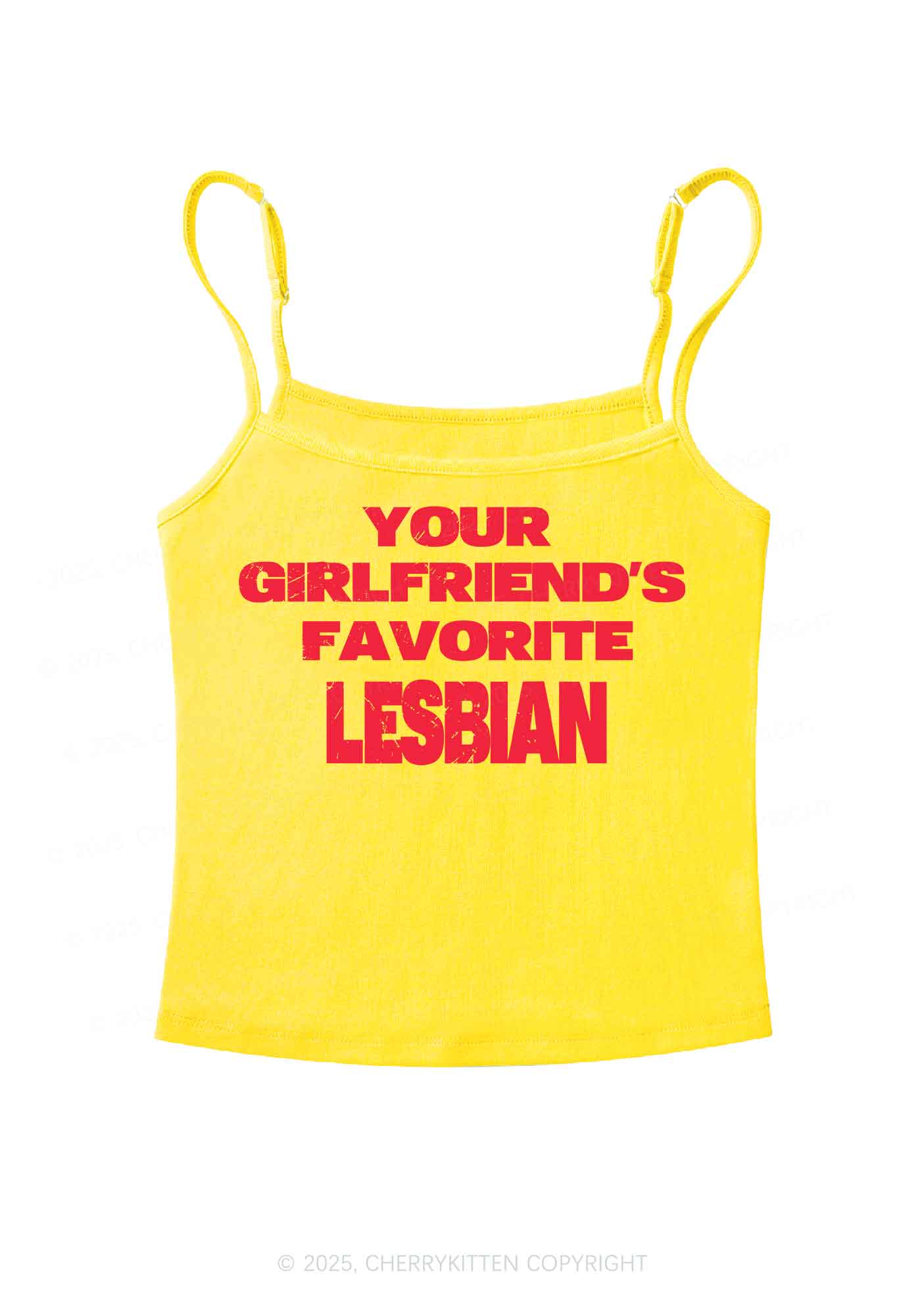 Your GF Favorite Lesbian Pride Y2K Spaghetti Strap Cami Cherrykitten