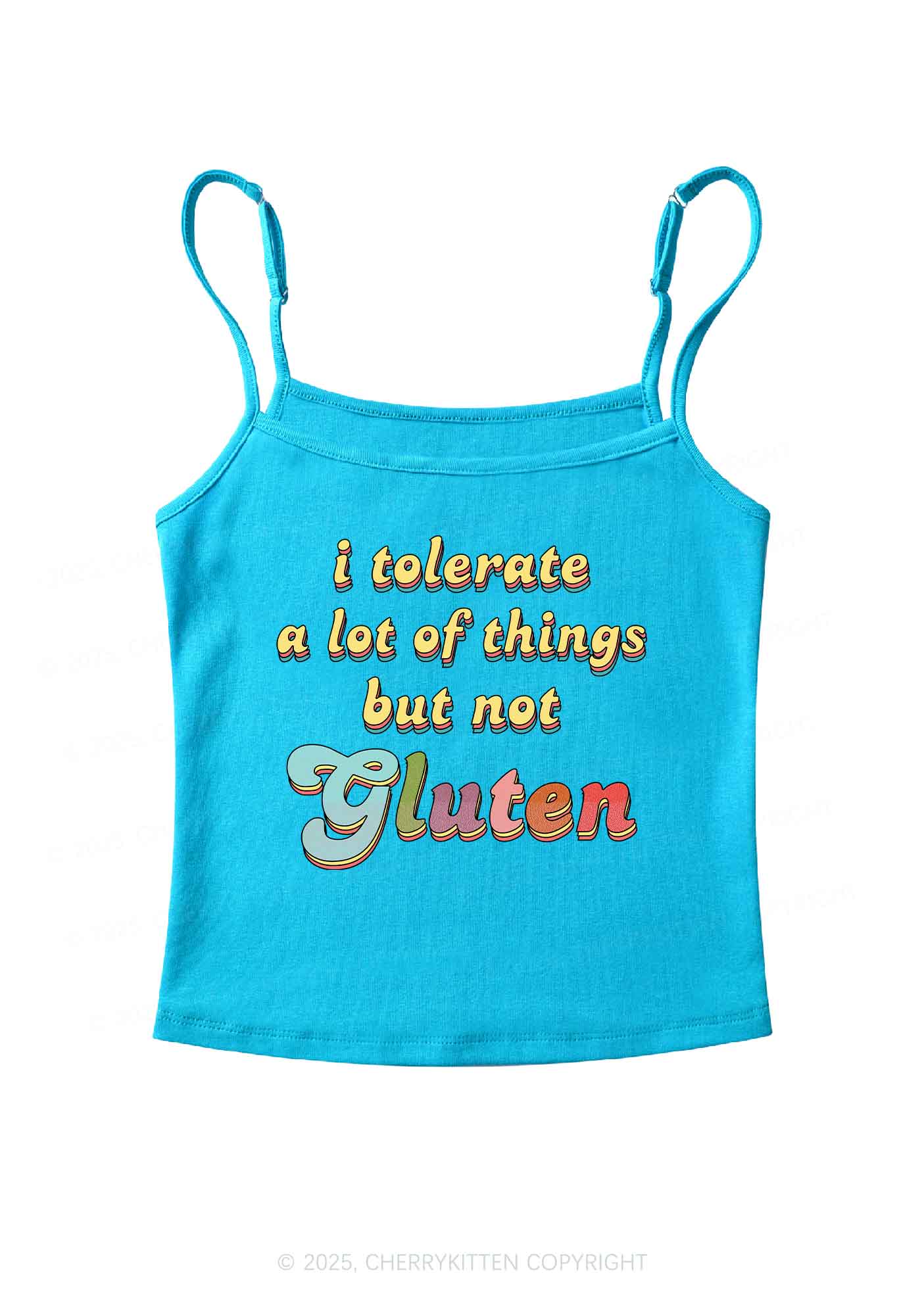 Tolerate Gluten Y2K Spaghetti Strap Cami Cherrykitten