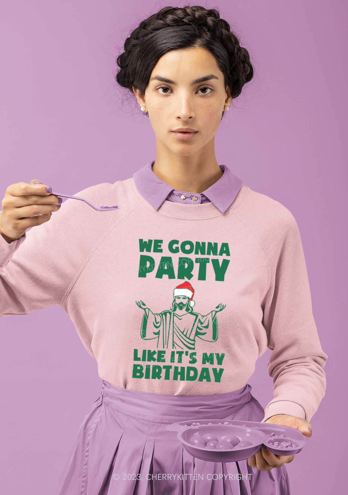 We Gonna Party Christmas Y2K Sweatshirt Cherrykitten