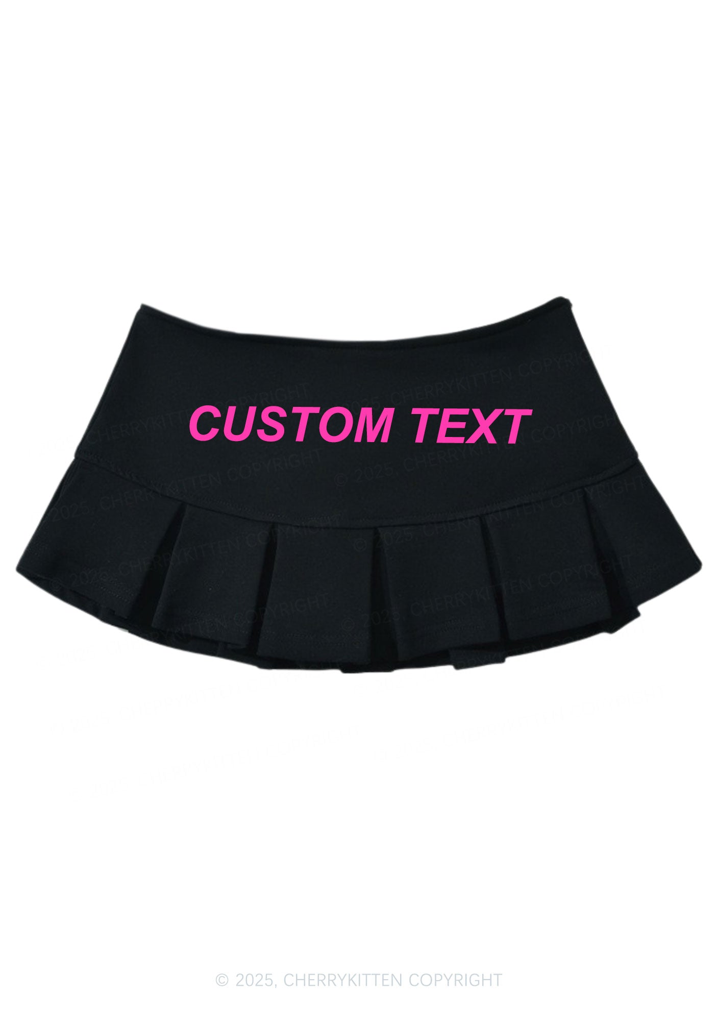 Custom Text Valentine's Day Y2K Mini Pleated Skirts Cherrykitten