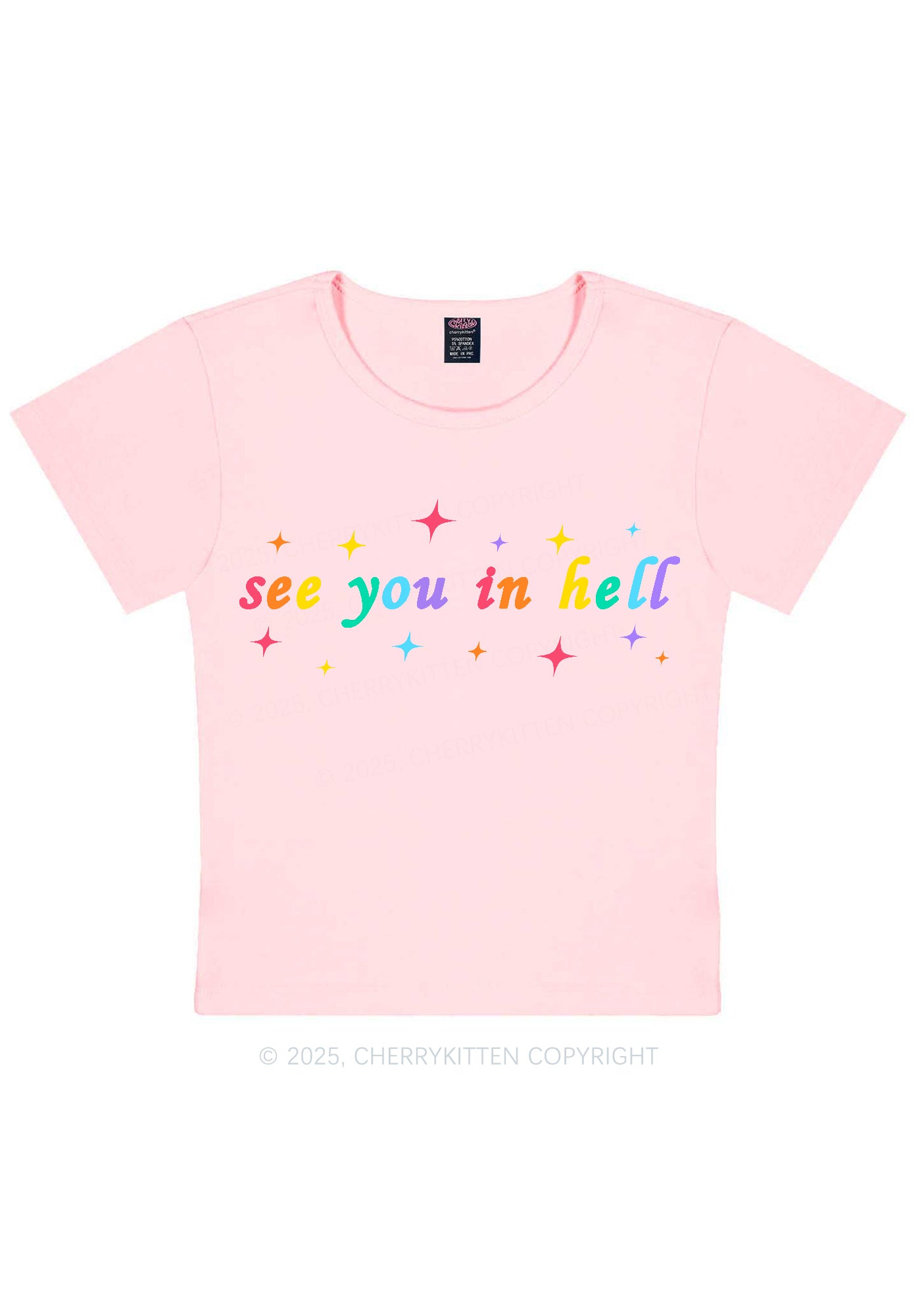 See You In Hell Pride Y2K Baby Tee Cherrykitten