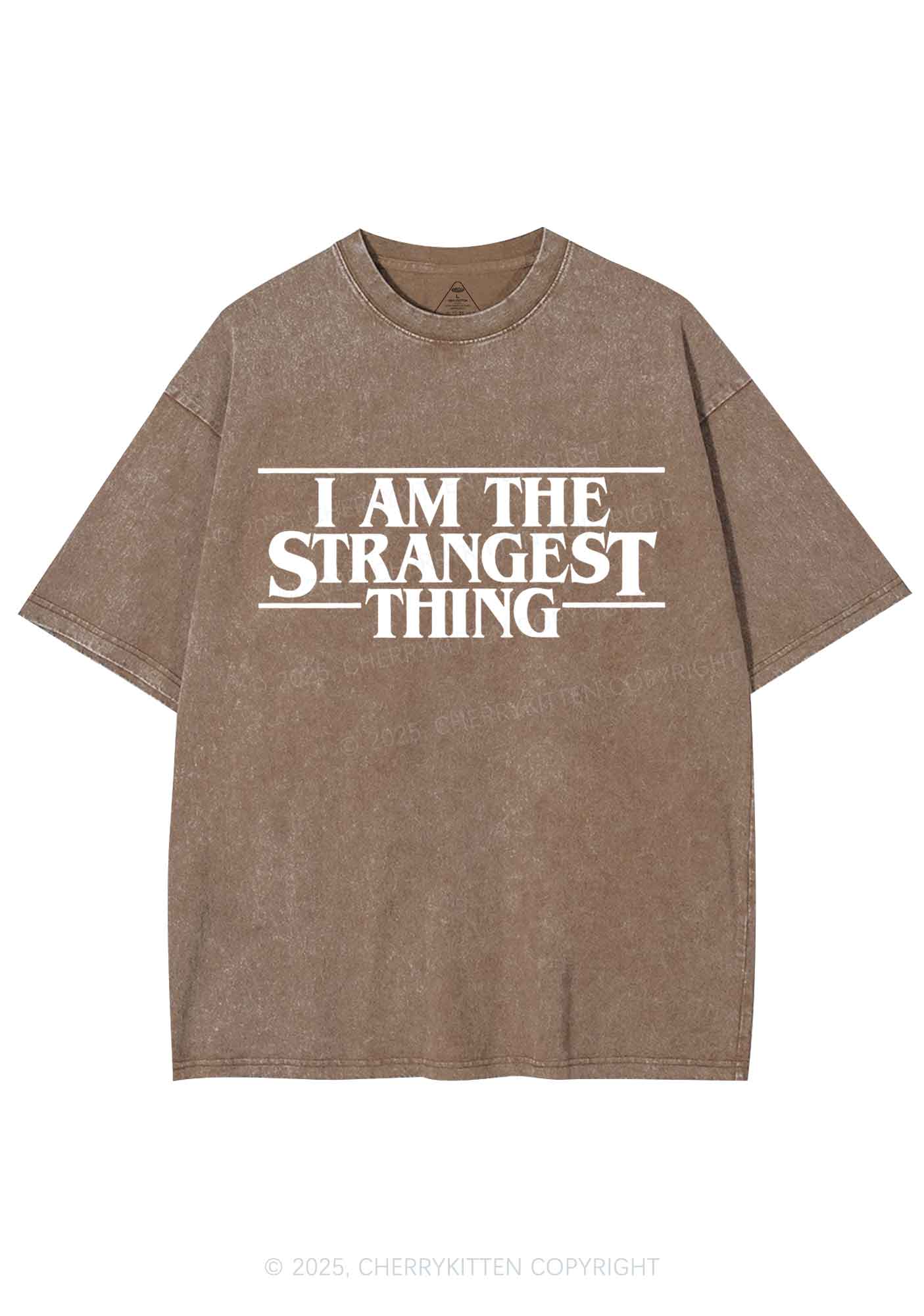 I Am The Strangest Thing Y2K Shirts Washed Tee Cherrykitten