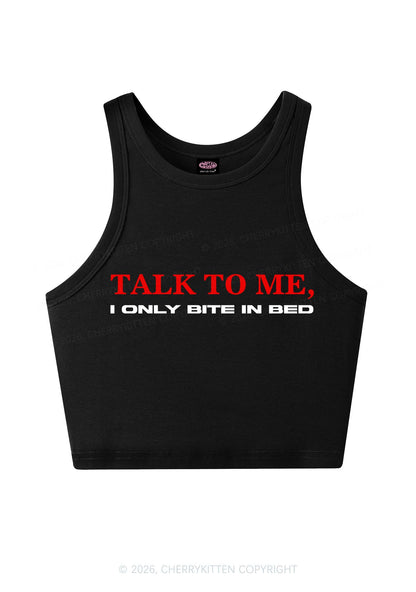 I Only Bite In Bed Y2K Crop Tank Top Cherrykitten