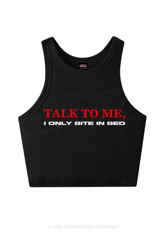 I Only Bite In Bed Y2K Crop Tank Top Cherrykitten
