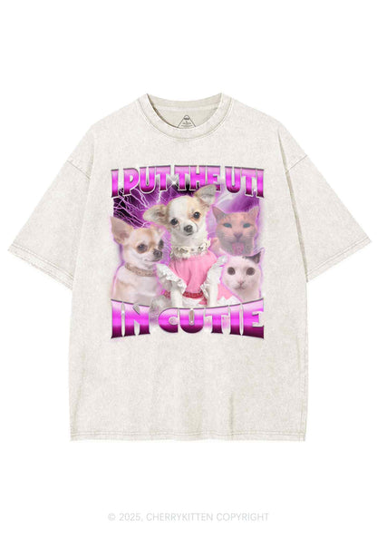 Put UTI In Cutie Y2K Shirts Washed Tee Cherrykitten
