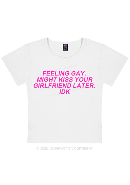 Kiss Your GF Later Pride Y2K Baby Tee Cherrykitten